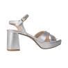 Patricia Miller 6264 Sandalia Mujer con Plataforma y Tacón Ancho (Plata/Champagne)
