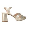 Patricia Miller 6264 Sandalia Mujer con Plataforma y Tacón Ancho (Plata/Champagne)