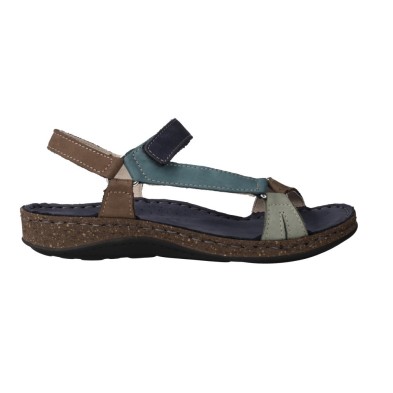 Walk & Fly 3861-46200 Damen Komfort Sandalen aus Leder mit Klettverschluss