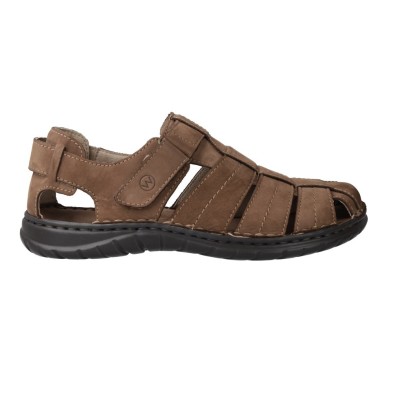 Walk & Fly Valencia 541-20910 Herren geschlossene Sandalen aus Leder mit Klettverschluss
