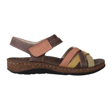 Walk & Fly Icarus 3861 Sandali bio donna in pelle con velcro