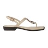 Gioseppo Matuu 79024 Women’s Flat Toe-Post Sandals Metallic Detail