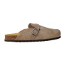 BNK Shoes 1528 Men’s Suede Clog with Buckle – Stone