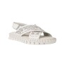 Carmela 163216 Sandalias Cuña Blanco Perforada Piel Mujer