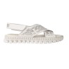 Carmela 163216 Sandalias Cuña Blanco Perforada Piel Mujer