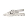Carmela 163216 Sandalias Cuña Blanco Perforada Piel Mujer