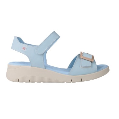 Pepe Saenz 10490 Sandales à semelle compensée avec 2 brides velcro femme