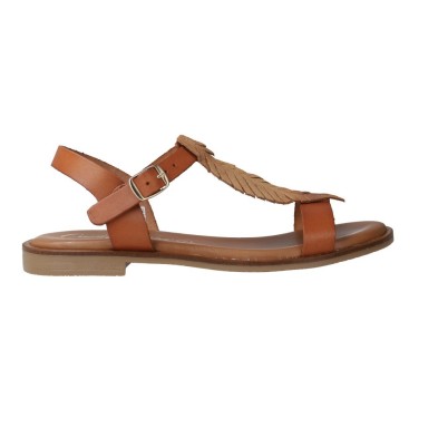 Carla Tortosa 11722 Sandali Bassi in Pelle Donna con Cinturino alla Caviglia