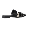 Carla Tortosa 10608 Flat Leather Pony Hair Sandals Women