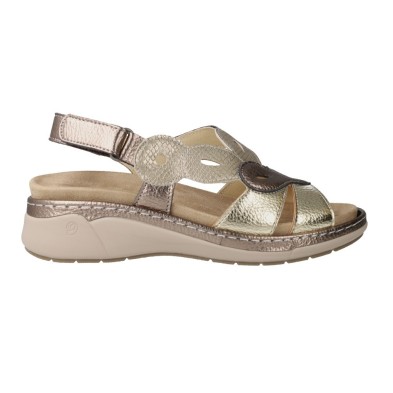 Suave 3326 Bronze Leather Platform Sandals for Women