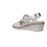Suave 3053 Women’s Beige Leather Platform Sandals with Velcro