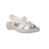 Suave 3223 Sandalias Velcro Cruzadas Plata Piel Mujer