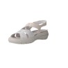 Suave 3223 Women’s Silver Cross-Strap Leather Sandals