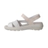 Suave 3221 Sandalias Velcro Plantilla Extraíble Plata Piel Mujer