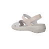 Suave 3221 Women’s Silver Velcro Sandals with Removable Insole