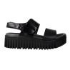 Sandales à Plateforme Art Brighton 1578 – Cuir Noir avec Boucle XL