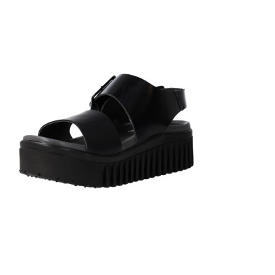 Sandales à Plateforme Art Brighton 1578 – Cuir Noir avec Boucle XL