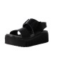 Art Brighton 1578 Damen Plateau-Sandalen – Schwarzes Leder mit XL-Schnalle