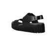 Art Brighton 1578 Damen Plateau-Sandalen – Schwarzes Leder mit XL-Schnalle