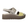 Art Brighton 1578 Cinder Damen Plateau-Sandalen – Bicolor Zitronengelb