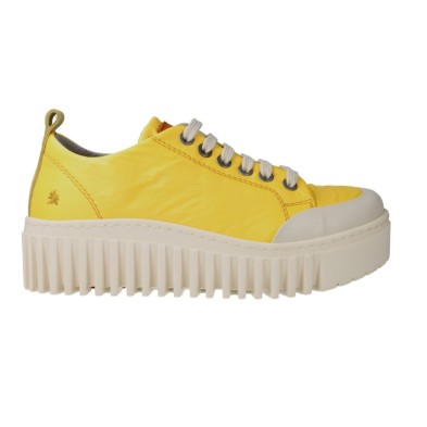 Art Brighton 1534 Yellow Nylon Platform Trainers for Women