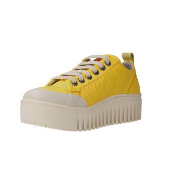 Art Brighton 1534 Yellow Nylon Platform Trainers for Women
