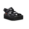 Art Brighton 1573 Damen Plateausandalen Schwarz Leder mit Klettverschluss