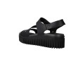 Sandales plateforme femme Art Brighton 1573 en cuir noir avec fermeture velcro