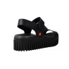 Sandali platform donna Art Brighton 1573 in pelle nera con chiusura velcro