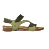 Sandali Bio Piatti Donna El Naturalista N5810S Panglao — Pelle Pleasant Kaki e Liken