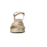 Sandales à Talon Femme Wonders G-6820 Zaida 20 — Cuir Métallisé avec MemoryGel et Talon Bloc en Argent et Platine