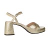 Wonders G-6820 Zaida 20 Women's Block Heel Sandals – Metallic Leather with MemoryGel