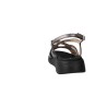 Wonders C-6550 Max Women’s Cross-Strap Flatform Sandals – Gunmetal Metallic Leather