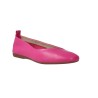 Wonders A-86141 Sauvag Damen Leder-Ballerinas — Minimalistische V-Ausschnitt Slipper in Fuchsia & Schwarz