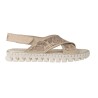 Carmela 163216 White Leather Wedge Sandals for Women