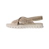 Carmela 163216 White Leather Wedge Sandals for Women