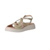Wonders C-6550 Max Women’s Cross-Strap Flatform Sandals – Gunmetal Metallic Leather