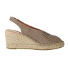 Viguera Vitelo 2127 Women's Open-Toe Jute Wedge Espadrilles – Elasticated Heel Sandals