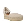 Viguera Lino 2073 Women’s Platform Espadrilles in Natural & Black