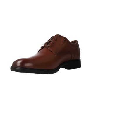 Clarks Men's Steadwell Lace Leather Derby Shoes – Tan/Cognac