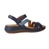 Clarks Cecily Mix Women's Multi-Strap Leather Comfort Sandals – Blue / Beige