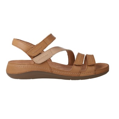 Sandali Comfort in Pelle con Triplo Velcro da Donna Clarks Cecily Mix – Blu / Beige