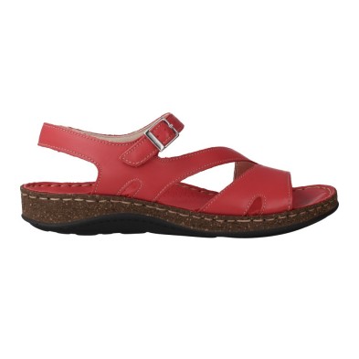 Walk & Fly Montana 3861 Sandales bio femme cuir à talon compensé
