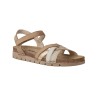 Walk & Fly 8580-50950 Women's Bio Cross-Strap Leather Sandals – Beige/Gold