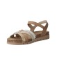 Sandali Bio in Pelle a Fasce Incrociate da Donna Walk & Fly 8580-50950 – Beige/Oro