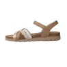 Sandali Bio in Pelle a Fasce Incrociate da Donna Walk & Fly 8580-50950 – Beige/Oro