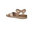 Sandales Bio en Cuir à Brides Croisées pour Femme Walk & Fly 8580-50950 – Beige/Doré