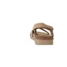 Walk & Fly 8580-51000 Women's Bio Cross-Strap Leather Sandals – Light Beige/Silver