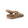 Sandales Bio en Cuir à Brides Croisées pour Femme Walk & Fly 8580-51000 – Beige Clair/Argent