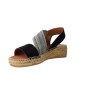 Viguera Vitelo 2331 Damen Handgemachte Jute Flex Sandalen – Blau (Ocean) / Braun (Whisky)